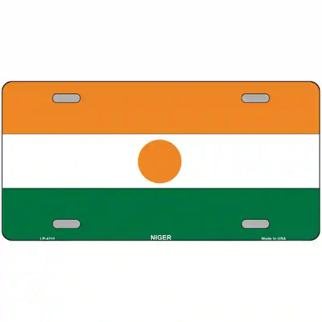 Niger Flag Metal Novelty License Plate 24" x 12" (LLP)