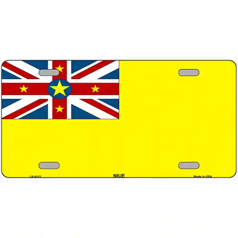 Nive Flag Metal Novelty License Plate 24" x 12" (LLP)