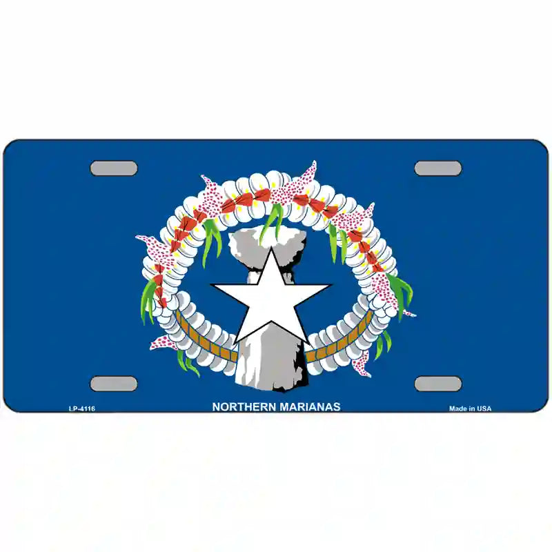 Northern Marianas Flag Metal Novelty License Plate 24" x 12" (LLP)