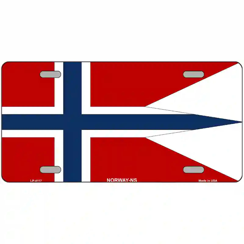 Norway-NS Flag Metal Novelty License Plate 24" x 12" (LLP)