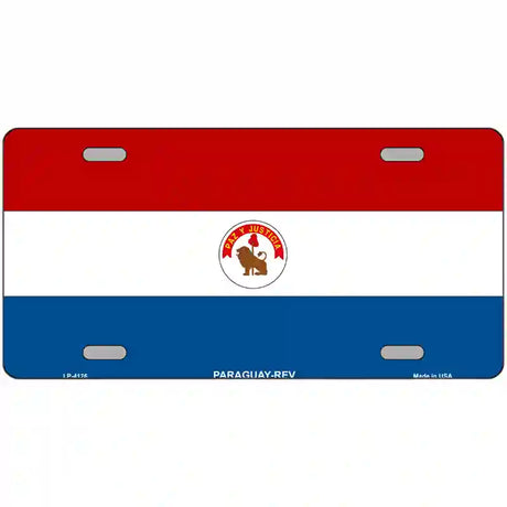 Paraguay-REV Flag Metal Novelty License Plate 24" x 12" (LLP)