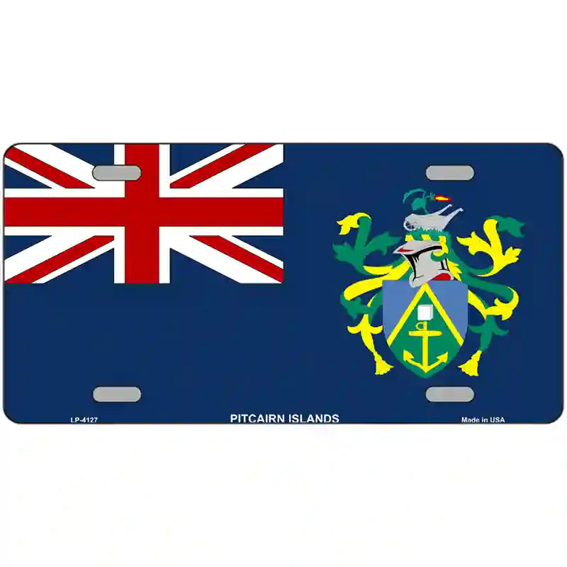 Pitcairn Islands Flag Metal Novelty License Plate 24" x 12" (LLP)