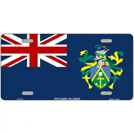 Pitcairn Islands Flag Metal Novelty License Plate 24" x 12" (LLP)