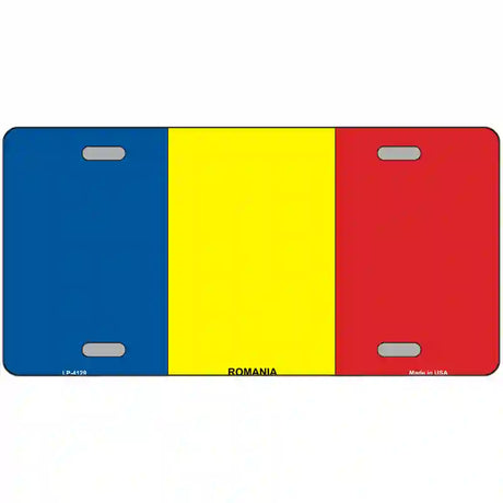 Romania Flag Metal Novelty License Plate 24" x 12" (LLP)