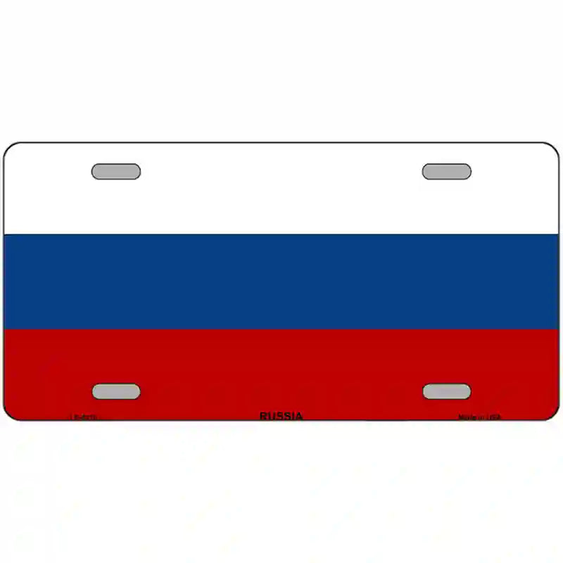 Russia Flag Metal Novelty License Plate 24" x 12" (LLP)