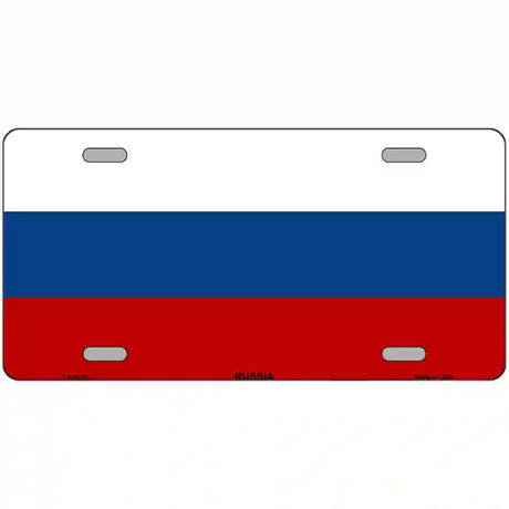 Russia Flag Metal Novelty License Plate 24" x 12" (LLP)