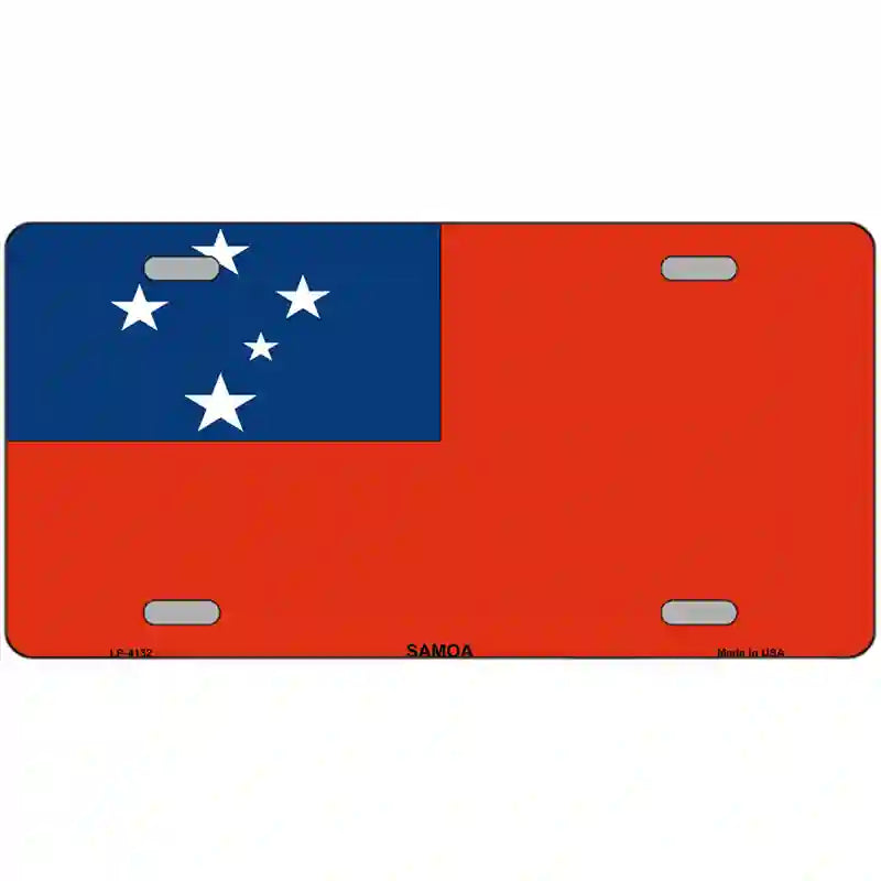 Samoa Flag Metal Novelty License Plate 24" x 12" (LLP)