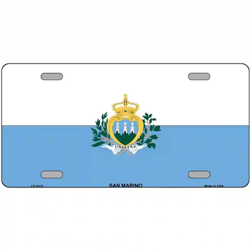 San Marino Flag Metal Novelty License Plate 24" x 12" (LLP)