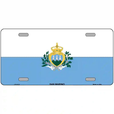 San Marino Flag Metal Novelty License Plate 24" x 12" (LLP)