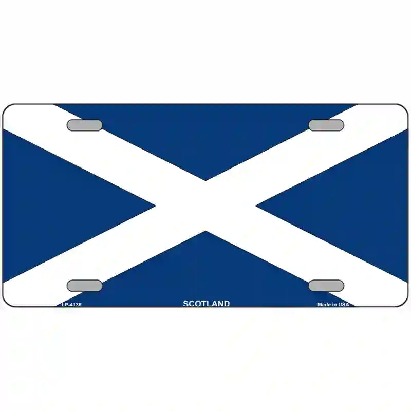 Scotland Flag Metal Novelty License Plate 24" x 12" (LLP)