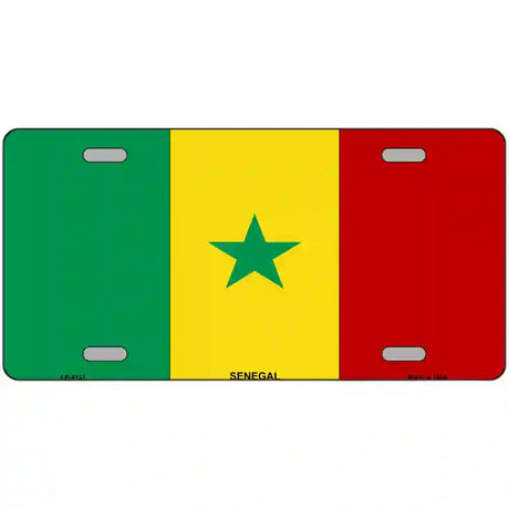 Senegal Flag Metal Novelty License Plate 24" x 12" (LLP)