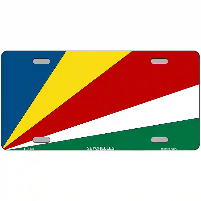 Seychelles Flag Metal Novelty License Plate 24" x 12" (LLP)