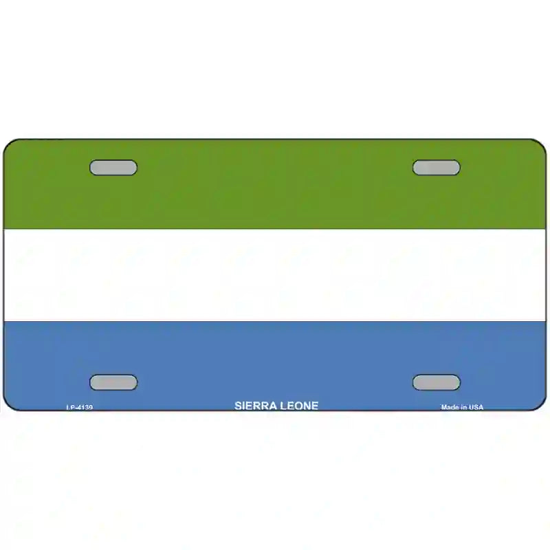 Sierra Leone Flag Metal Novelty License Plate 24" x 12" (LLP)