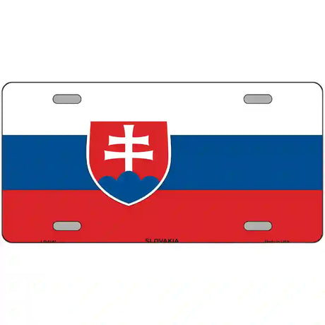 Slovakia Flag Metal Novelty License Plate 24" x 12" (LLP)