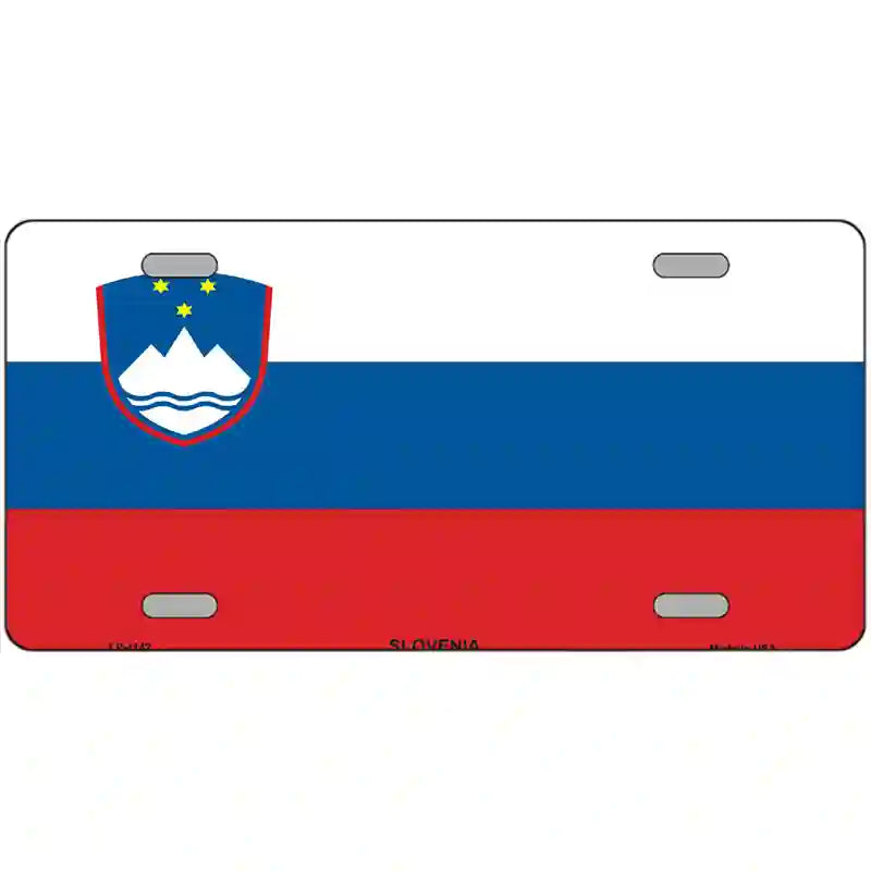 Slovenia Flag Metal Novelty License Plate 24" x 12" (LLP)