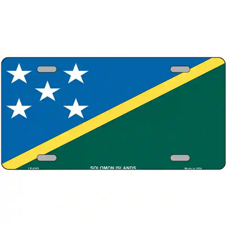 Solomon Islands Flag Metal Novelty License Plate 24" x 12" (LLP)