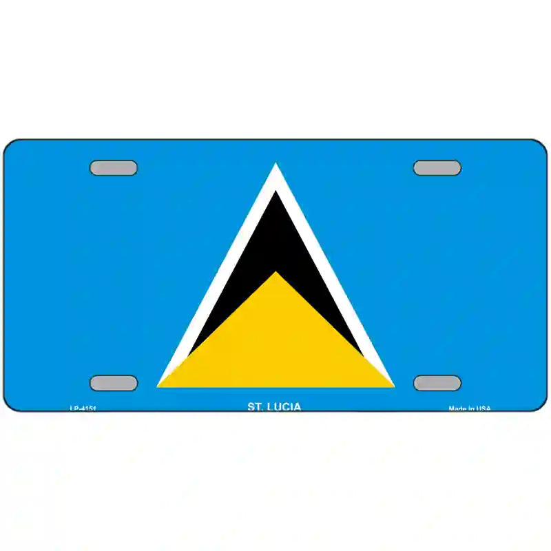 St Lucia Flag Metal Novelty License Plate 24" x 12" (LLP)