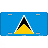 St Lucia Flag Metal Novelty License Plate 24" x 12" (LLP)