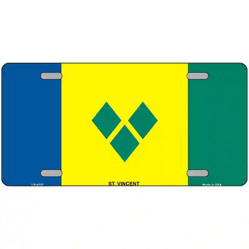 St Vincent Flag Metal Novelty License Plate 24" x 12" (LLP)