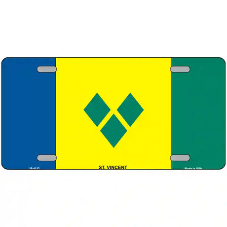 St Vincent Flag Metal Novelty License Plate 24" x 12" (LLP)