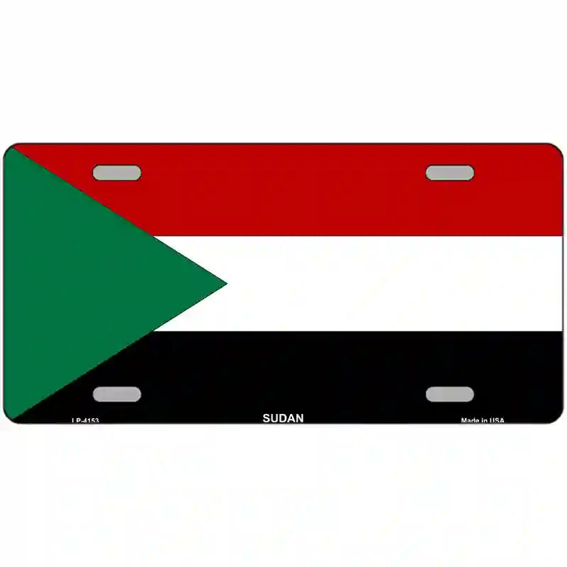 Sudan Flag Metal Novelty License Plate 24" x 12" (LLP)