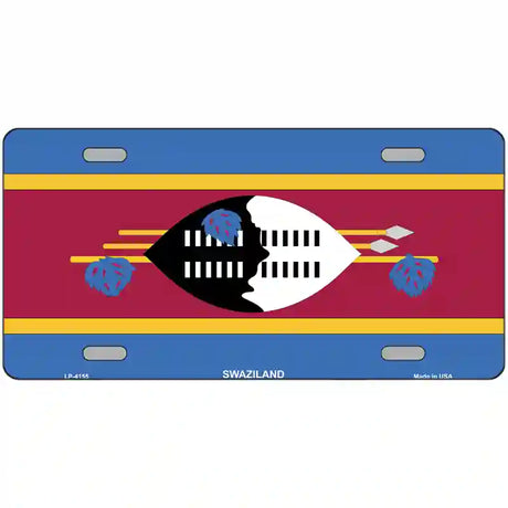 Swaziland Flag Metal Novelty License Plate 24" x 12" (LLP)