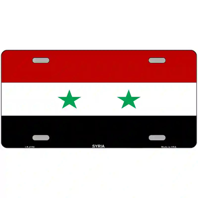 Syria Flag Metal Novelty License Plate 24" x 12" (LLP)