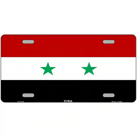 Syria Flag Metal Novelty License Plate 24" x 12" (LLP)