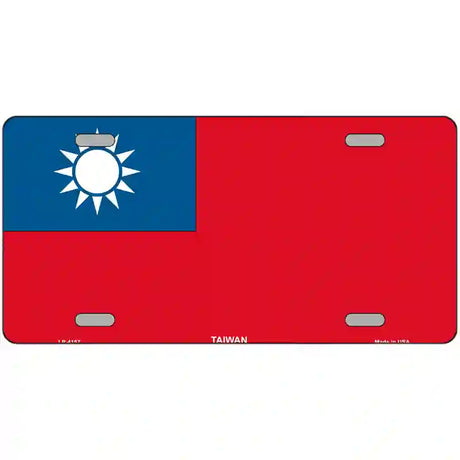 Taiwan Flag Metal Novelty License Plate 24" x 12" (LLP)