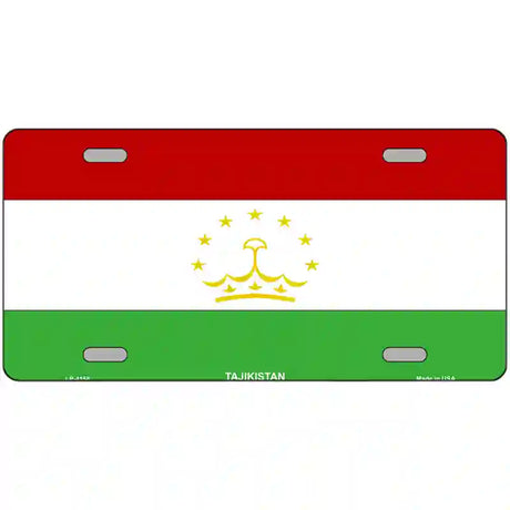 Tajikistan Flag Metal Novelty License Plate 24" x 12" (LLP)