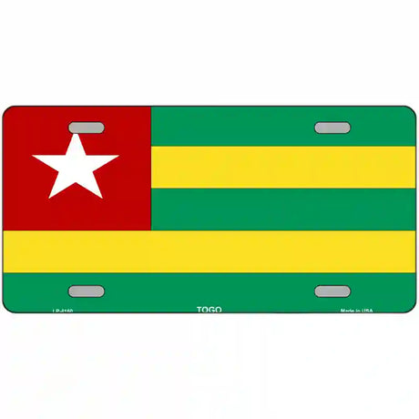 Togo Flag Metal Novelty License Plate 24" x 12" (LLP)