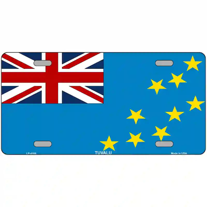 Tuvalu Flag Metal Novelty License Plate 24" x 12" (LLP)