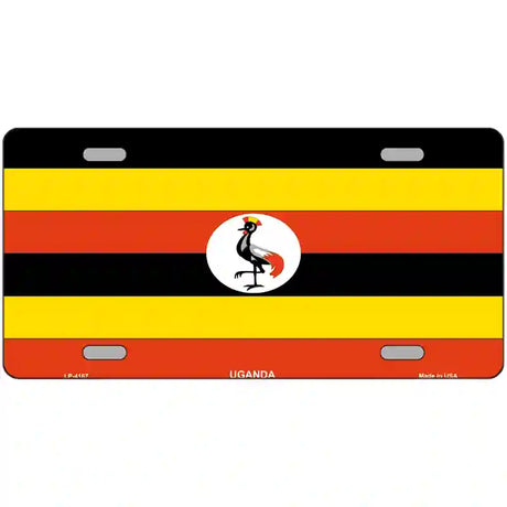 Uganda Flag Metal Novelty License Plate 24" x 12" (LLP)