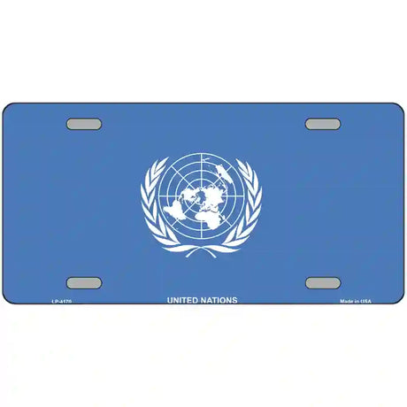 United Nations Flag Metal Novelty License Plate 24" x 12" (LLP)