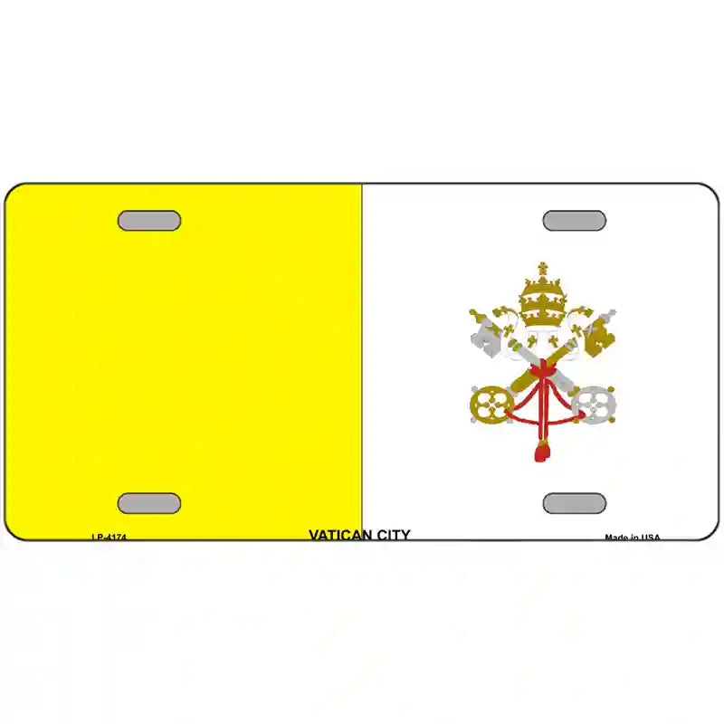 Vatican City Flag Metal Novelty License Plate 24" x 12" (LLP)