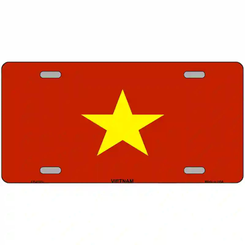 Vietnam Flag Metal Novelty License Plate 24" x 12" (LLP)