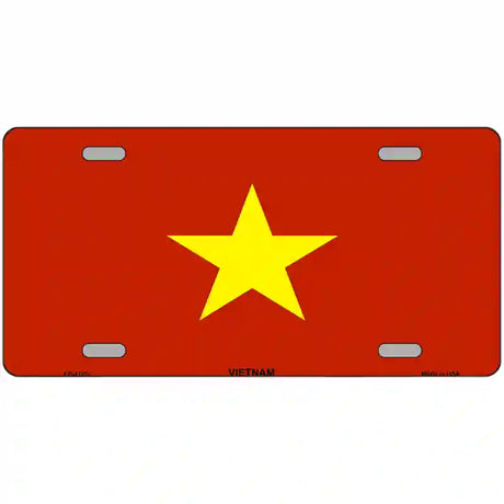 Vietnam Flag Metal Novelty License Plate 24" x 12" (LLP)