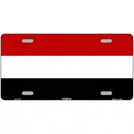 Yemen Flag Metal Novelty License Plate 24" x 12" (LLP)