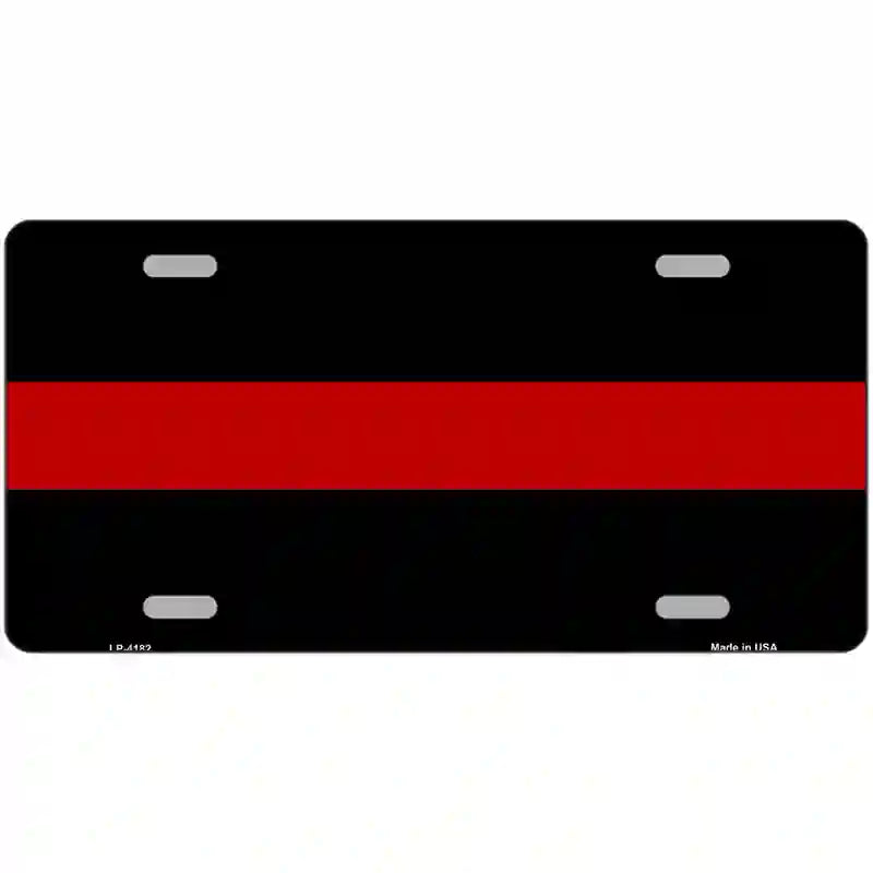 Thin Red Line Fire Metal Novelty License Plate 24" x 12" (LLP)