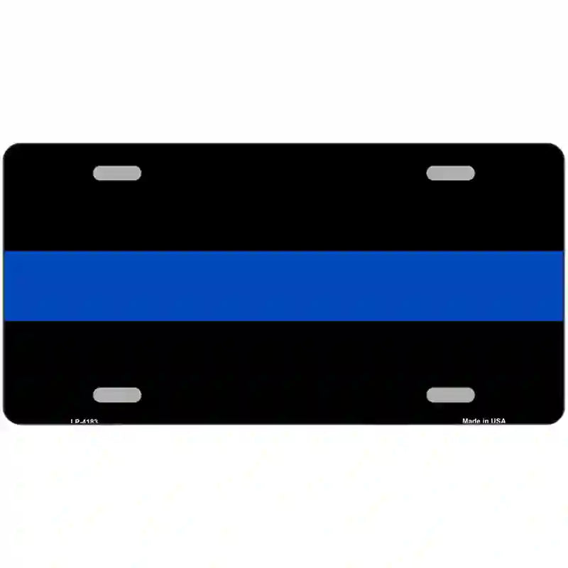 Thin Blue Line Police Metal Novelty License Plate 24" x 12" (LLP)