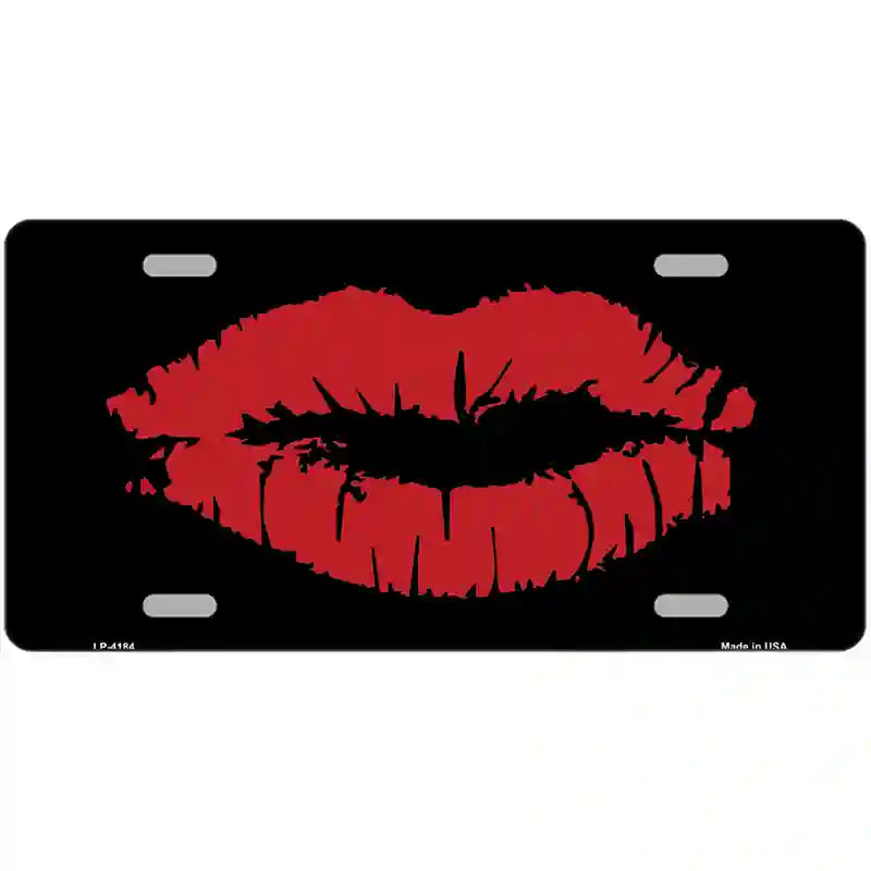 Full Red Lips Metal Novelty License Plate 24" x 12" (LLP)