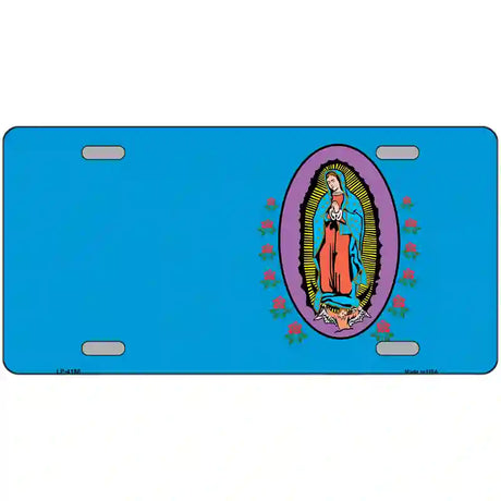 Virgin Mary Blue Metal Novelty License Plate 24" x 12" (LLP)