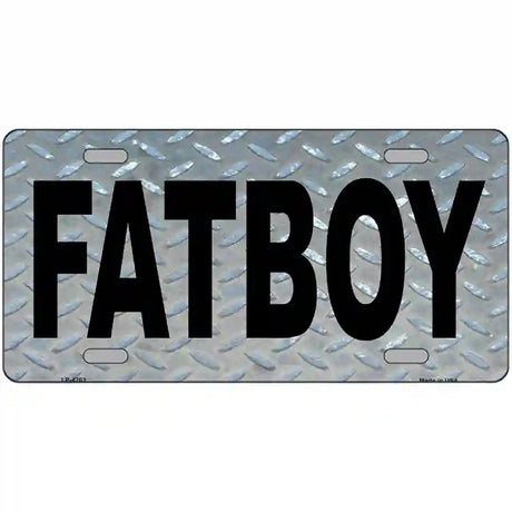 Fat Boy Diamond Metal Novelty License Plate 24" x 12" (LLP)