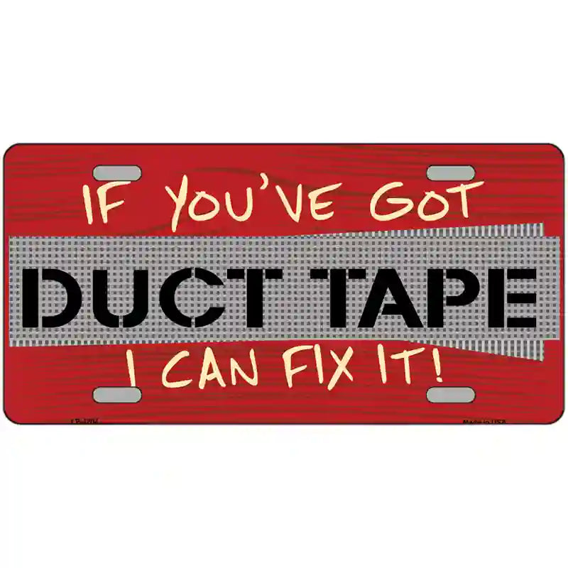 Duct Tape Metal Novelty License Plate 24" x 12" (LLP)