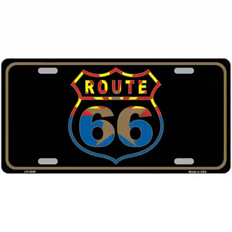 Route 66 Logo Arizona Flag Metal Novelty License Plate 24" x 12" (LLP)