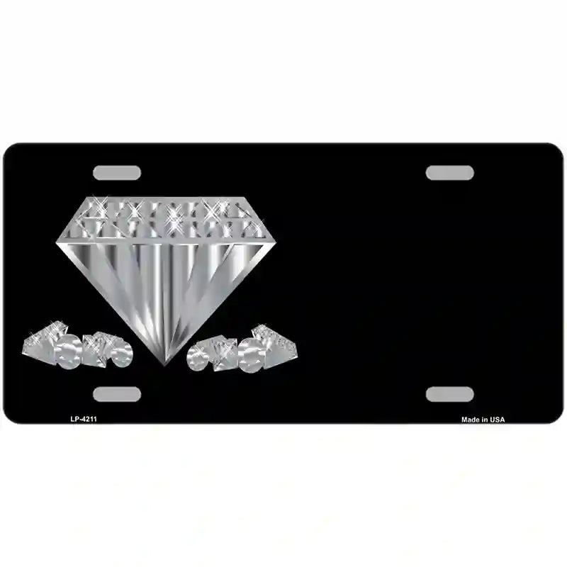 Diamonds Offset Metal Novelty License Plate 24" x 12" (LLP)