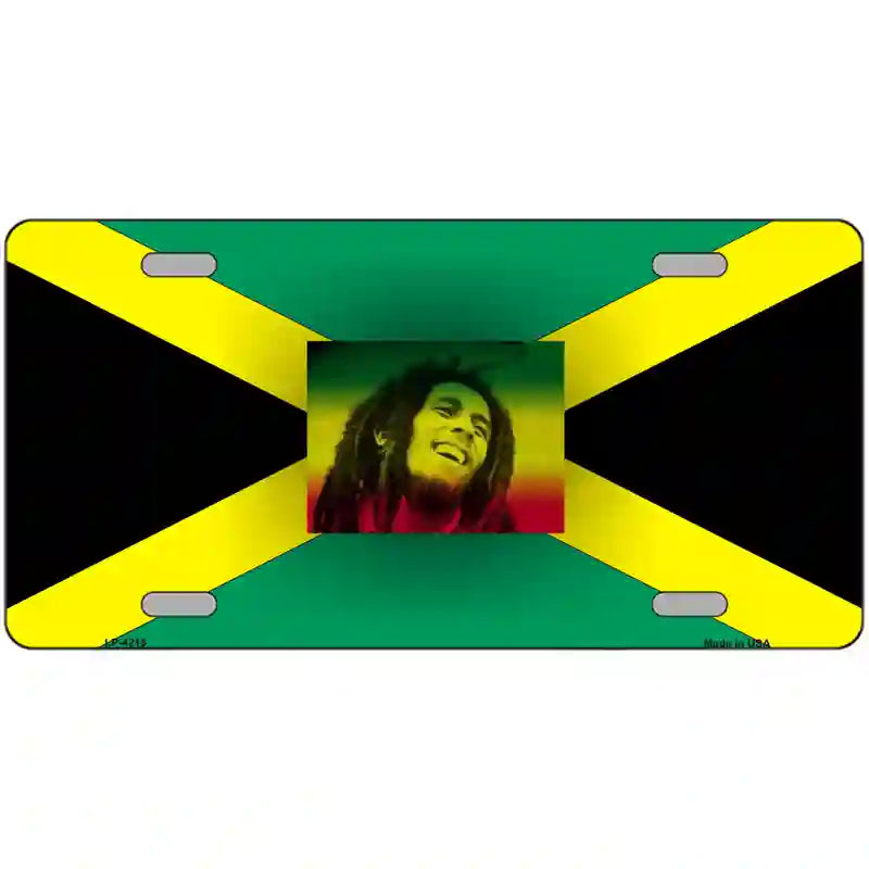 Jamaica Flag Bob Marley Metal Novelty License Plate 24" x 12" (LLP)