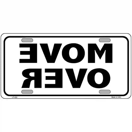 Move Over Metal Novelty License Plate 24" x 12" (LLP)