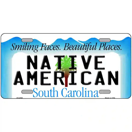 Native American South Carolina Metal Novelty License Plate 24" x 12" (LLP)