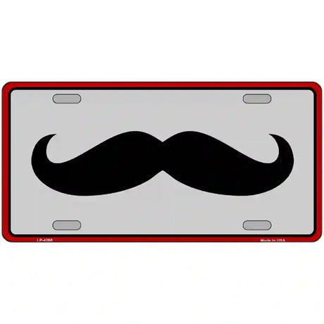 Mustache Novelty Metal Novelty License Plate 24" x 12" (LLP)